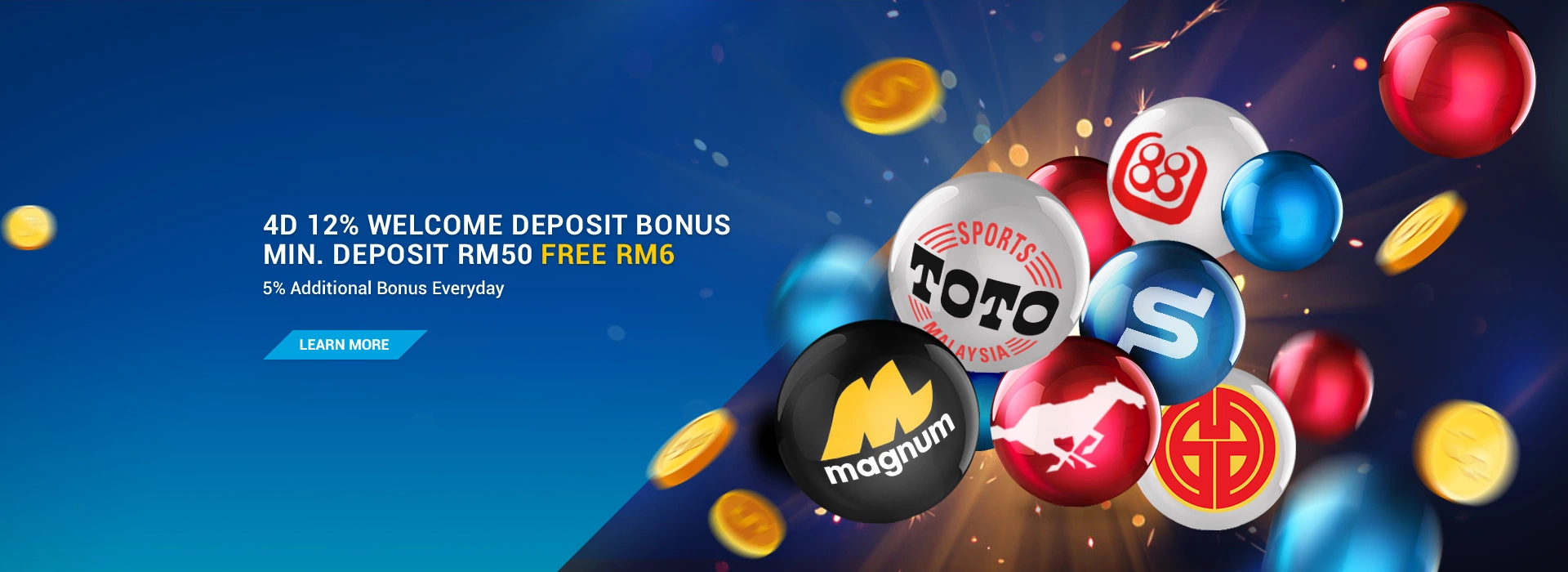 4D 12 Welcome Bonus Deposit RM50 Free RM6 en